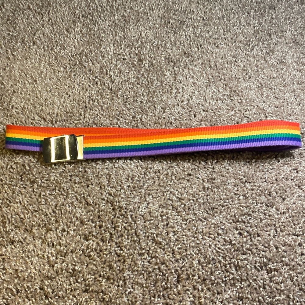 Adjustable Rainbow Colorful Belt Pride Queer Kids Rope 90’s Belt